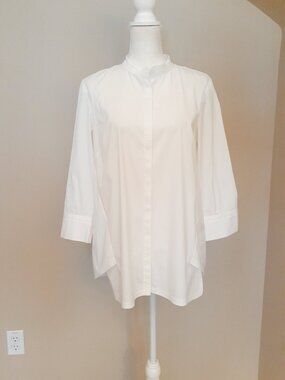 Lafayette 148 Cross-over Back Swing Blouse